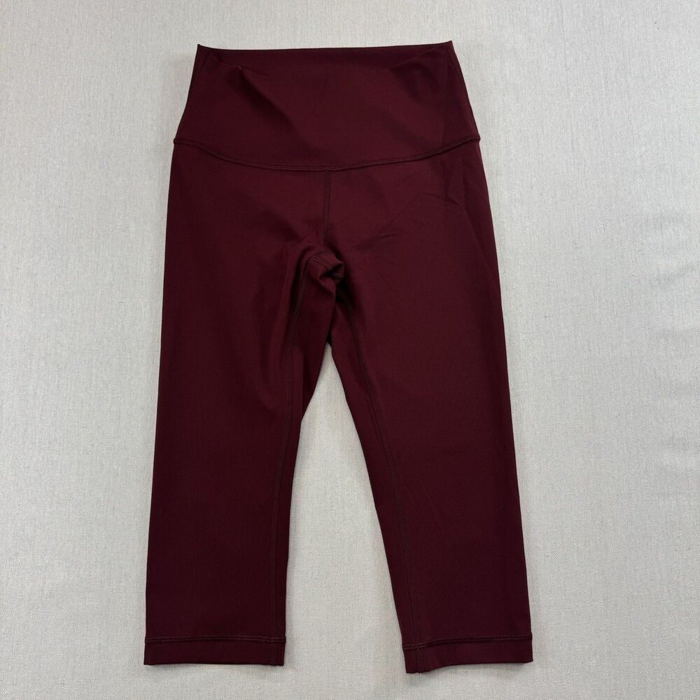 Lululemon Align HR Crop 16” Size 6 Pomegranate POME Nulu High Rise